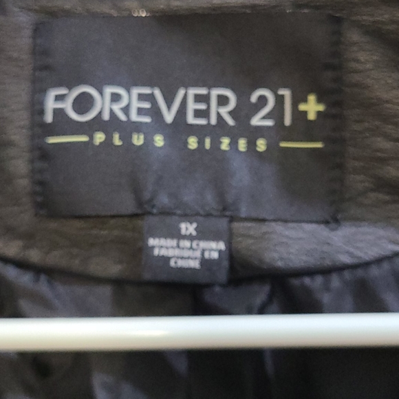 Forever 21 Faux Leather and Jean Jacket - Picture 2 of 4